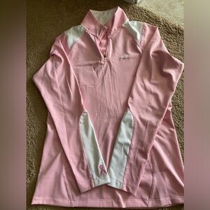 Under Armour Pink & White Breast Cancer Awareness 1/4 zip